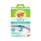 Scotch-Brite® Disposable Toilet Scrubber Refill, Blue/White, 10/Pack (MMM558RF) Box of 10