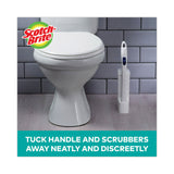 Scotch-Brite® Toilet Scrubber Starter Kit, 1 Handle and 5 Scrubbers, White/Blue (MMM558SK4NP) Each