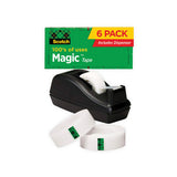 Scotch® Magic Tape Desktop Dispenser Value Pack, 1" Core, 0.75" x 83.33 ft, Clear (MMM810C40BK) Set of 6