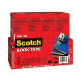 Scotch® Book Tape Value Pack, 3" Core, (2) 1.5" x 15 yds, (4) 2" x 15 yds, (2) 3" x 15 yds, Clear, 8/Pack (MMM845VP) Each