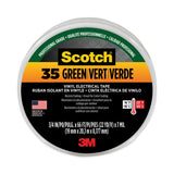 3M™ Scotch 35 Vinyl Electrical Color Coding Tape, 3" Core, 0.75" x 66 ft, Green (MMM10851) 1 Roll