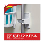 Command™ Broom Gripper, 3.12w x 1.85d x 3.34h, White/Gray, 6 Grippers/16 Strips/Pack (MMM17007S6NA) Pack Of 6