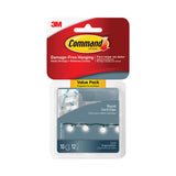 Command™ Cord Clip with Adhesive, Round, 0.75"w, Clear, 10/Pack (MMM17017CLR10ES) Pack of 10