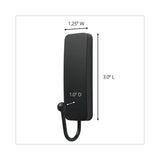 Command™ Decorative Hooks, Medium, Plastic, Matte Black, 3 lb Capacity, 2 Hooks and 4 Strips/Pack (MMM17034MB2ES) Pack of 2