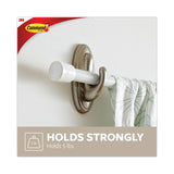 Command™ Decorative Hooks, Traditional, Large, Plastic, Silver, 5 lb Capacity, 1 Hook and 2 Strips/Pack (MMM17053BNES) Each