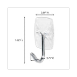 Command™ Clear Hooks and Strips, Small, Plastic/Metal, 0.5 lb Capacity, 40 Hooks and 48 Strips/Pack (MMM17067CLRS40N) Pack Of 40