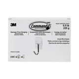 Command™ Clear Hooks and Strips, Small, Plastic/Metal, 0.5 lb Capacity, 40 Hooks and 48 Strips/Pack (MMM17067CLRS40N) Pack Of 40