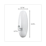Command Medium Wire Hook, 3 lb (1.36 kg) Capacity, White, Plastic, 2/Pack (MMM17068ES) Pack of 2