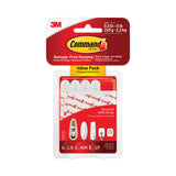 Command™ Damage-Free Hanging Indoor Refill Strips, (8) Small (0.63" x 1.81"), (4) Med (0.63" x 2.75"), (4) Large (0.75" x 3.65"),White (MMM17200) Pack of 5