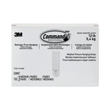 Command™ Picture Hanging Strips, Value Pack, Medium, Removable, Holds Up to 12 lbs, 0.75 x 2.75, White, 132 Pairs/Pack (MMM17201S132NA) Pack Of 132