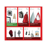 Command™ General Purpose Hooks, Variety Pack, Assorted Sizes, Plastic, White, 0.5, 1, 3, 5, 16 lb Capacities, 54 Pieces/Pack (MMM17231ES) Pack of 54