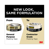 Scotch® Commercial-Grade Masking Tape for Production Painting, 3" Core, 0.7" x 60 yds, Natural (MMM202075ABK) 1 RL