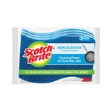 Scotch-Brite® Non-Scratch Multi-Purpose Scrub Sponge, 4.4 x 2.6, 0.8" Thick, Blue, 3/Pack (MMMMP38D) Pack of 3