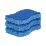 Scotch-Brite® Non-Scratch Multi-Purpose Scrub Sponge, 4.4 x 2.6, 0.8" Thick, Blue, 3/Pack (MMMMP38D) Pack of 3