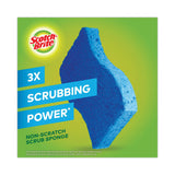 Scotch-Brite® Non-Scratch Multi-Purpose Scrub Sponge, 4.4 x 2.6, 0.8" Thick, Blue, 3/Pack (MMMMP38D) Pack of 3