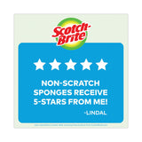 Scotch-Brite® Non-Scratch Multi-Purpose Scrub Sponge, 4.4 x 2.6, 0.8" Thick, Blue, 3/Pack (MMMMP38D) Pack of 3