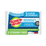 Scotch-Brite® Non-Scratch Multi-Purpose Scrub Sponge, 4.4 x 2.6, 0.8" Thick, Blue, 3/Pack (MMMMP38D) Pack of 3