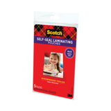 Scotch™ Self-Sealing Laminating Pouches, 9.5 mil, 4.38" x 6.38", Gloss Clear, 5/Pack (MMMPL900G) Pack of 5