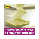 Post-it® Greener Notes Original Recycled Pop-up Notes, 3" x 3", Canary Yellow, 100 Sheets/Pad, 12 Pads/Pack (MMMR330RP12YW) Pack of 12