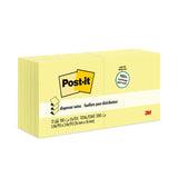 Post-it® Greener Notes Original Recycled Pop-up Notes, 3" x 3", Canary Yellow, 100 Sheets/Pad, 12 Pads/Pack (MMMR330RP12YW) Pack of 12