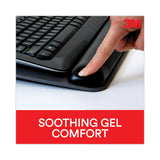 3M™ Antimicrobial Gel Mouse Pad/Keyboard Wrist Rest Platform, 25.5 x 10.6, Black/Silver (MMMWR422LE) Each