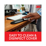 3M™ Antimicrobial Gel Mouse Pad/Keyboard Wrist Rest Platform, 25.5 x 10.6, Black/Silver (MMMWR422LE) Each