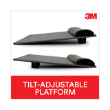 3M™ Antimicrobial Gel Mouse Pad/Keyboard Wrist Rest Platform, 25.5 x 10.6, Black/Silver (MMMWR422LE) Each