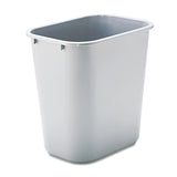 Rubbermaid® Commercial Deskside Plastic Wastebasket, 7 gal, Plastic, Gray (RCP295600GY) Each