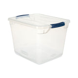 Rubbermaid® Clever Store Basic Latch-Lid Container, 30 qt, 13.37" x 18.75" x 10.5", Clear (UNXRMCC300014) Each