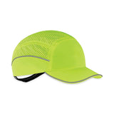 ergodyne® Skullerz 8955 Lightweight Bump Cap Hat, Short Brim Lime, Ships in 1-3 Business Days (EGO23351) Each