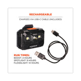 ergodyne® Skullerz 8987 Rechargeable Hard Hat LED Light, 2.5 x 3 x 2, Black, Ships in 1-3 Business Days (EGO60197) Each