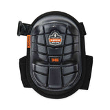 ergodyne® ProFlex 345 Injected Gel Knee Pads, Long Cap, Hook and Loop Closure, One Size, Black, Pair, Ships in 1-3 Business Days (EGO18445) 1 Pair