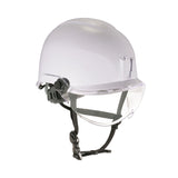 ergodyne® Skullerz 8974V Class E Safety Helmet w/8991 Visor Kit, Clear Lens, 6-Pt Ratchet Suspension, White, Ships in 1-3 Business Days (EGO60215) Each