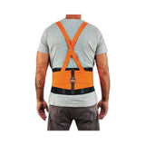ergodyne® ProFlex 100HV Economy Hi-Vis Spandex Back Support Brace, Small, 25" to 30" Waist, Black/Orange, Ships in 1-3 Business Days (EGO11882) Each