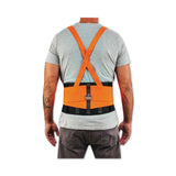 ergodyne® ProFlex 100HV Economy Hi-Vis Spandex Back Support Brace, 3X-Large, 46" to 52" Waist, Black/Orange, Ships in 1-3 Business Days (EGO11887) Each