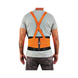 ergodyne® ProFlex 100HV Economy Hi-Vis Spandex Back Support Brace, 4X-Large, 52" to 58" Waist, Black/Orange, Ships in 1-3 Business Days (EGO11888) Each