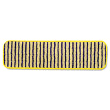 Rubbermaid® Commercial Microfiber Scrubber Pad, Vertical Polyprolene Stripes, 18", Yellow, 6/Carton (RCPQ810YEL) Carton of 6