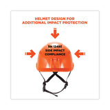 ergodyne® Skullerz 8975V Class C Safety Helmet w/8991 Visor Kit, Clear Lens, 6-Pt Ratchet Suspension, Orange,Ships in 1-3 Business Days (EGO60221) Each