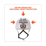 ergodyne® Skullerz 8974LED Class E Safety Helmet w/8981 Universal LED Headlamp, 6-Pt Ratchet Susp, White, Ships in 1-3 Business Days (EGO60201) Each