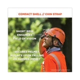 ergodyne® Skullerz 8975V Class C Safety Helmet w/8991 Visor Kit, Clear Lens, 6-Pt Ratchet Suspension, Orange,Ships in 1-3 Business Days (EGO60221) Each