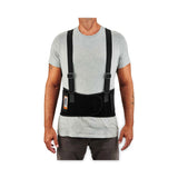 ergodyne® ProFlex 1650 Economy Elastic Back Support Brace, 3X-Large, 46" to 52" Waist, Black, Ships in 1-3 Business Days (EGO11097) Each