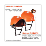ergodyne® Skullerz 8974 Class E Safety Helmet, 6-Point Ratchet Suspension, Orange, Ships in 1-3 Business Days (EGO60212) Each