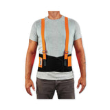 ergodyne® ProFlex 100HV Economy Hi-Vis Spandex Back Support Brace, X-Large, 38" to 42" Waist, Black/Orange, Ships in 1-3 Business Days (EGO11885) Each