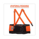 ergodyne® ProFlex 100HV Economy Hi-Vis Spandex Back Support Brace, X-Small, 20" to 25" Waist, Black/Orange, Ships in 1-3 Business Days (EGO11881) Each