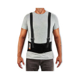 ergodyne® ProFlex 1600 Standard Elastic Back Support Brace, 2X-Large, 42" to 46" Waist, Black, Ships in 1-3 Business Days (EGO11106) Each