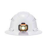 ergodyne® Skullerz 8973LED Class C Hard Hat Full Brim with LED Light, White, Ships in 1-3 Business Days (EGO60156) Each