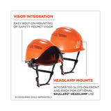 ergodyne® Skullerz 8975V Class C Safety Helmet w/8991 Visor Kit, Smoke Lens, 6-Pt Ratchet Suspension, Orange,Ships in 1-3 Business Days (EGO60222) Each