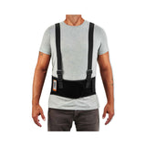 ergodyne® ProFlex 1600 Standard Elastic Back Support Brace, 4X-Large, 52" to 58" Waist, Black, Ships in 1-3 Business Days (EGO11108) Each
