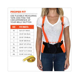 ergodyne® ProFlex 100HV Economy Hi-Vis Spandex Back Support Brace, 3X-Large, 46" to 52" Waist, Black/Orange, Ships in 1-3 Business Days (EGO11887) Each