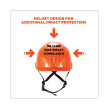 ergodyne® Skullerz 8974V Class E Safety Helmet w/8991 Visor Kit, Clear Lens, 6-Pt Ratchet Suspension, Orange,Ships in 1-3 Business Days (EGO60217) Each
